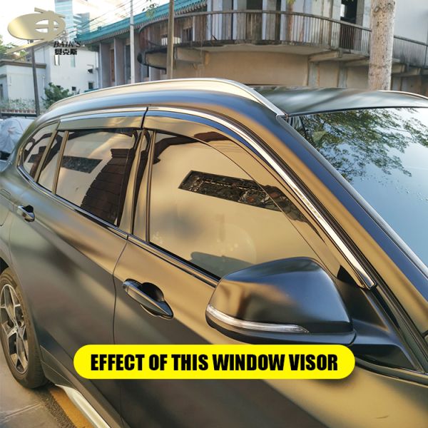 ROHS Car Window Visor Black / Smoke Auto Accessories For BMW X1 2019