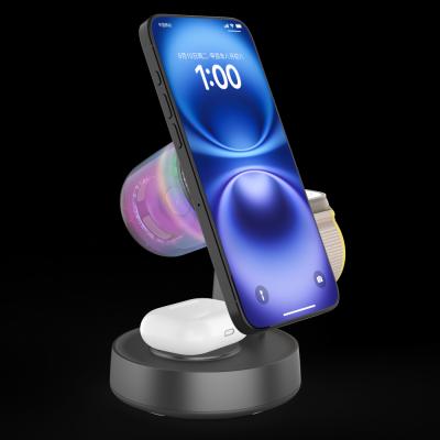 Stylish Qi 2.2 Wireless Charger and Bluetooth 5.2 Speaker Combo Support both Samsung & Apple Devices