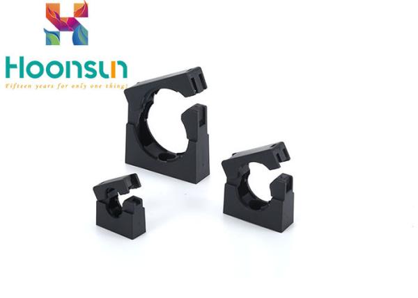 Black Color Electrical Flexible Conduit Clamps Nylon Corrugated Conduit Cable Clamp