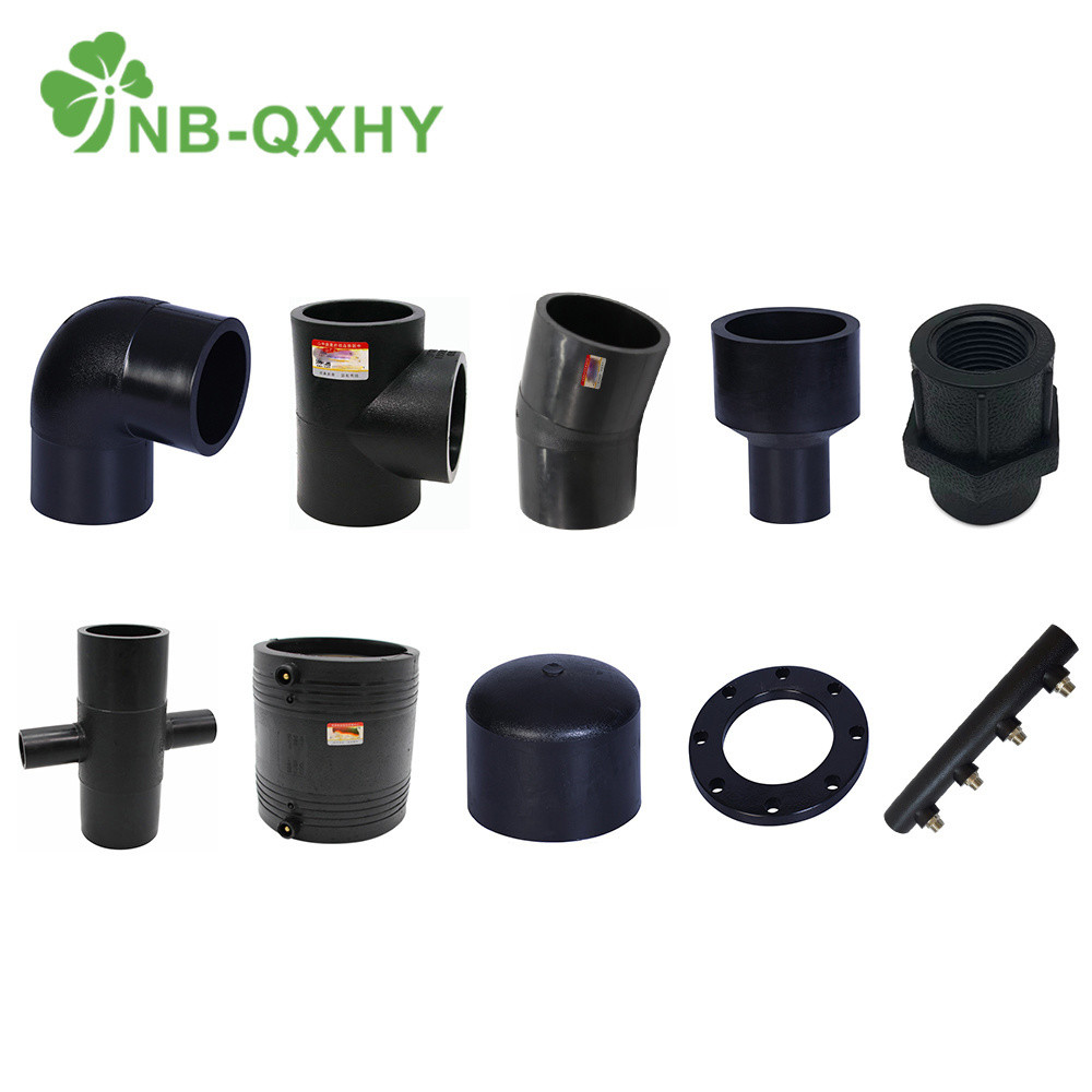 Равномерное соединение редуктора слияния HDPE Butt в черной оксидной отделке для водоснабжения и газа