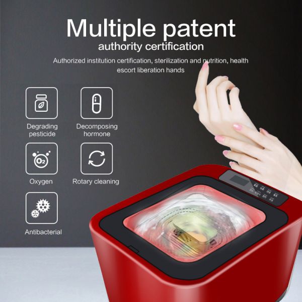 Automatic Fruit And Vegetable Brush Washer For Disinfecting And Sterilizing / Food Material Cleaning Machine