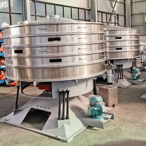Tumbler Screening Machine stainless steel vibrating sieve with spiral material spread and gentle swinging motion for grain separation