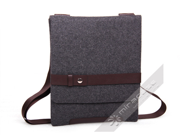 Slim Durable Woolen Tablet Messenger Bags for iPads & 10.1” Tablets