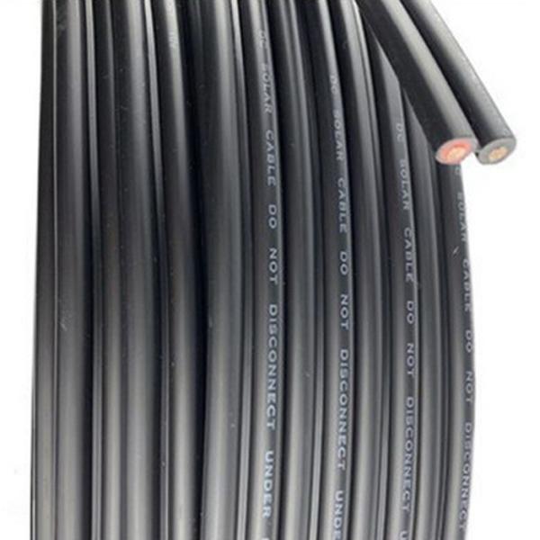 Cable solar de EN50618 12AWG XLPO de la base gemela negra de la envoltura