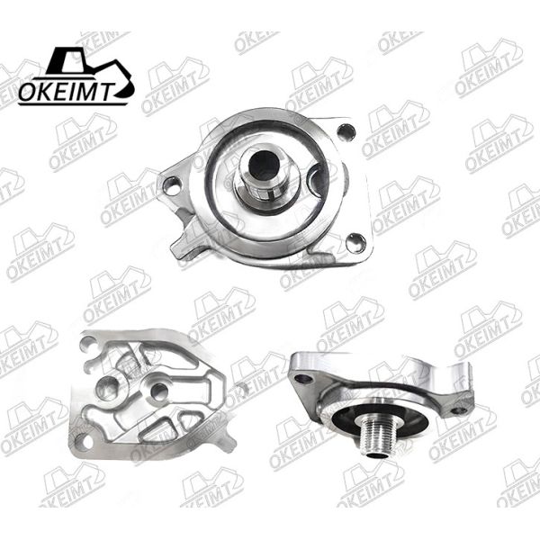 Aluminum Machinery Parts 4D84 Oil Filter Head For Excavator Engine