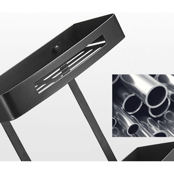 Matte Black Bathroom Shower Caddy , 304 Stainless Steel Shower Shampoo Holder