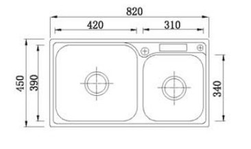 Материал нержавеющей стали раковины 304 проекта современного стиля без Фаусет