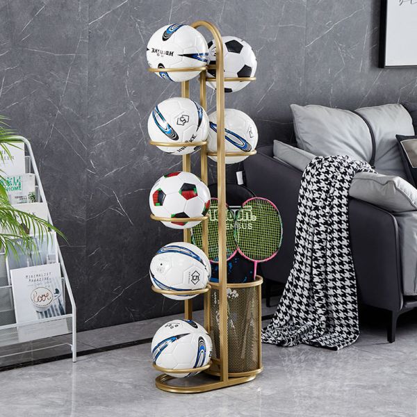Children Basket Ball Rack for Regular Size Basketballs and Exercise Ball Storage Stand