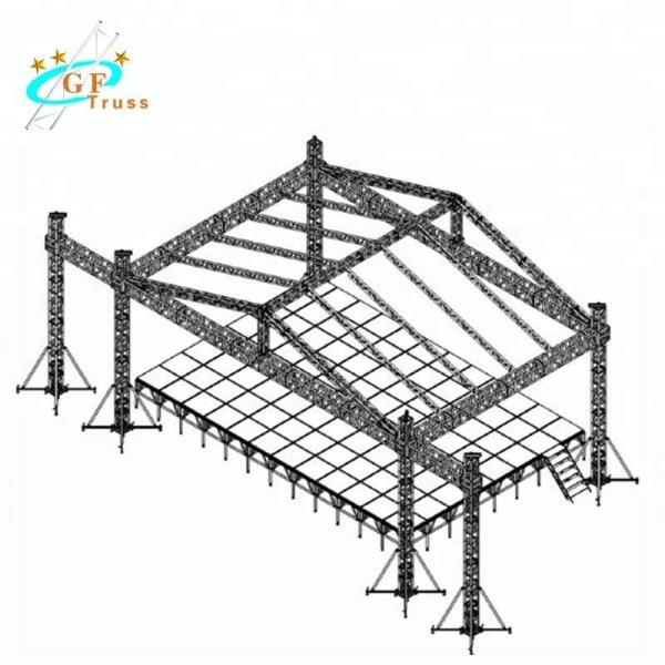 Concert Stage Bolt Aluminum Lighting Truss Safety Span 50*3mm Main Tube