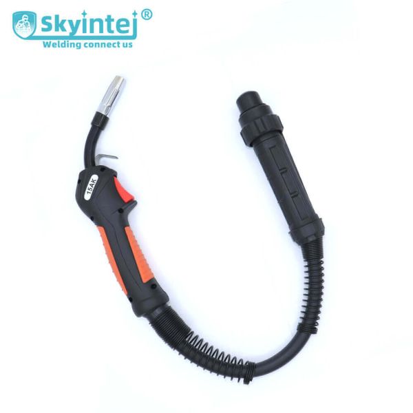 Skyintej 15AK MIG Welding Torch Orange Handle Flexible Swan Neck 500A DC 0.8mm Wire Diameter Air-Cooled