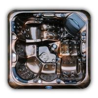Redemoinho de mármore branco acrílico da banheira da massagem do sistema de controlo do balboa da banheira de hidromassagem das pessoas de M-780D 5