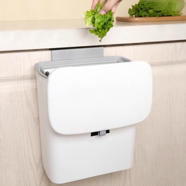 Home Cabinet Door Toilet Bathroom Living Room Kitchen Hanging Creative Sanitary Bucket Wastebasket Slide Wall Hanging Trash Can