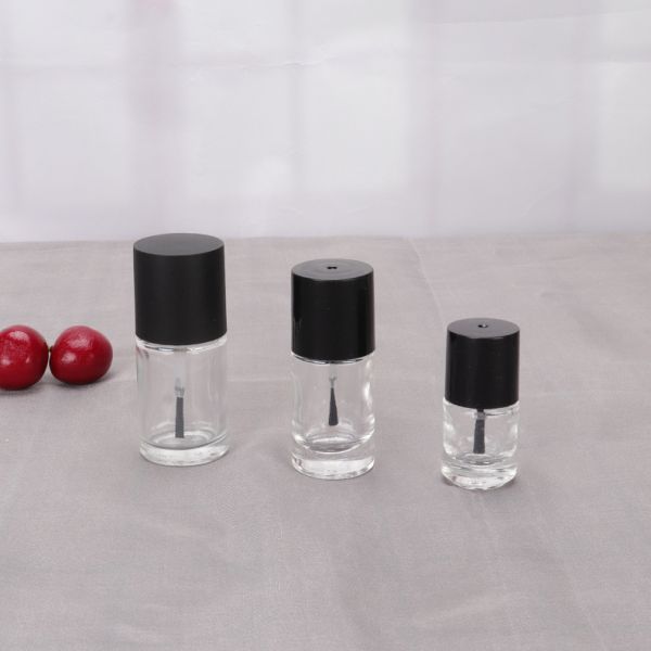 8ml 10ml 15ml Customized Accepted Clear UV Gel Nail Polish Bottle Empty Glass Bottle for Gel Polish With Silver Cap and Brush