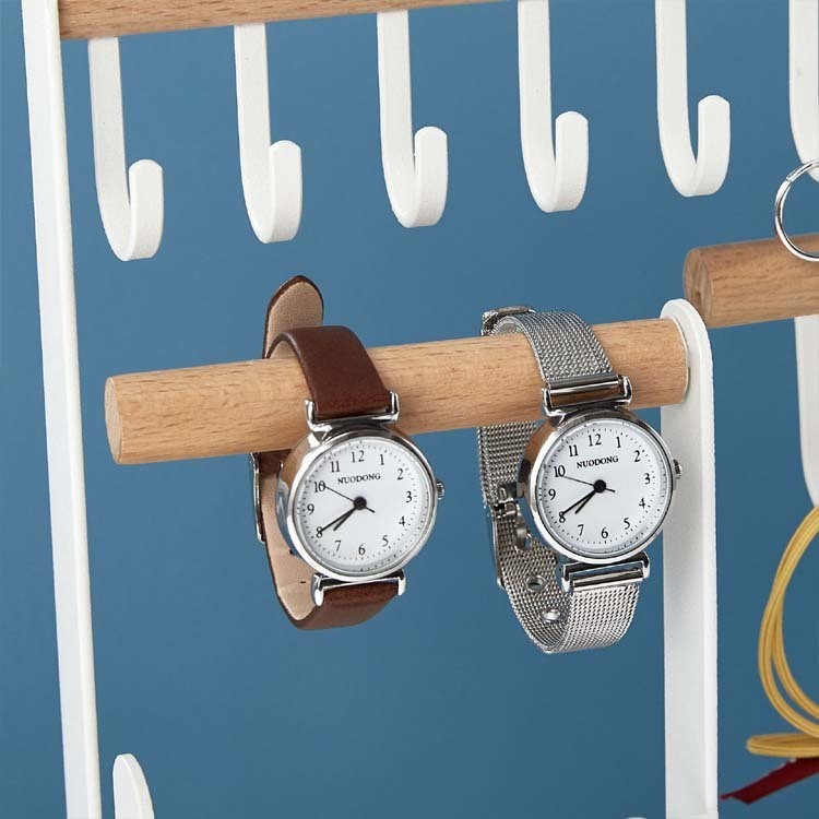 Exhibition Metal Earring Display Rack for Customized Wooden Ornaments and Watch Stands
