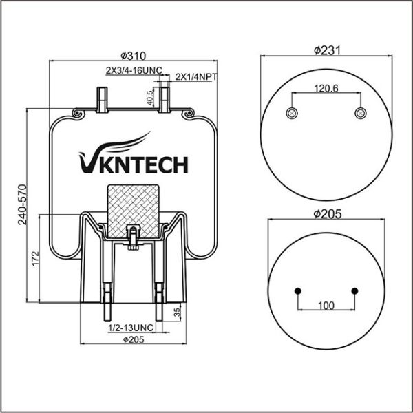 Варочные мешки Contitech 9 амортизатора удара VKNTECH 10-17.5 Firestone W01-358-6262 p 831