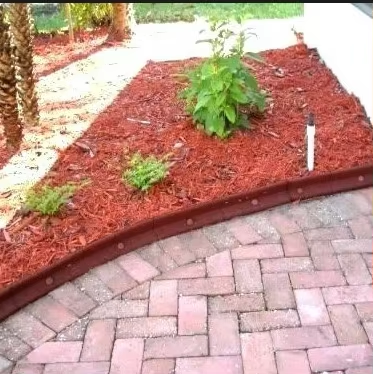 Flexible Recycled Rubber Granules Landscape Edging, UV-Resistant, Bendable Up To 70° For Garden Borders