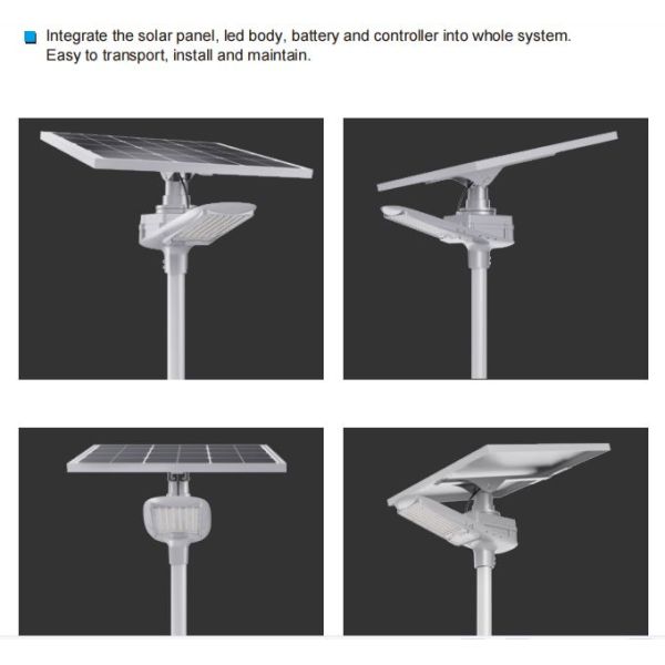 IP65 Waterproof Outdoor Solar Street Light 120W 7200lm 384WH No Wiring Required