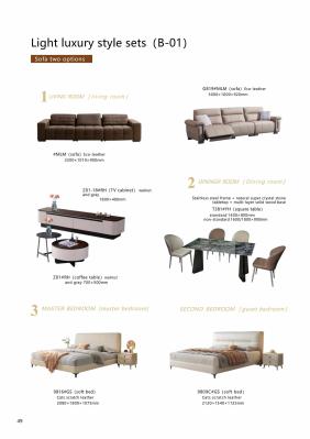 Light Luxury Home Furniture Sets For Living Room Bedroom For Apartment