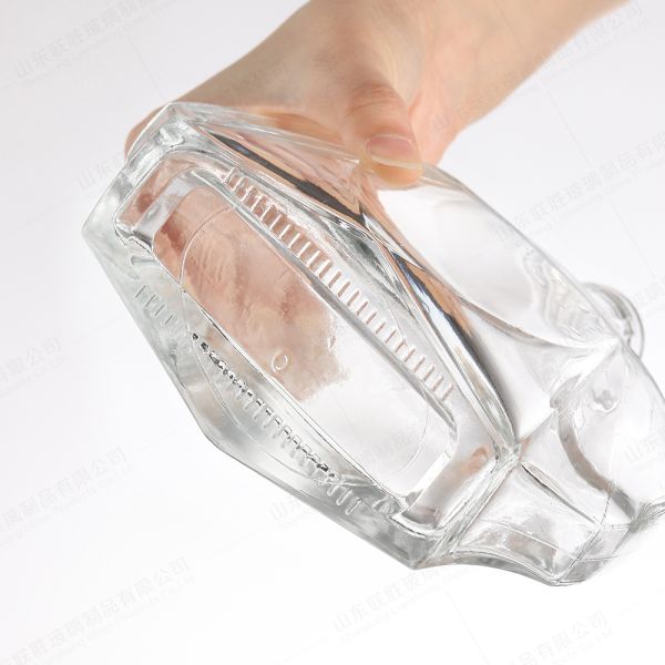 700ml Collar Material Glass Tequila Rum Whisky Liquor Spirit Glass Bottle