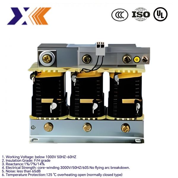 Three Phase Input Line Reactor Filter Ac Reactor 2.2kw Ac Input 7.2kwar Tolerance ±3%