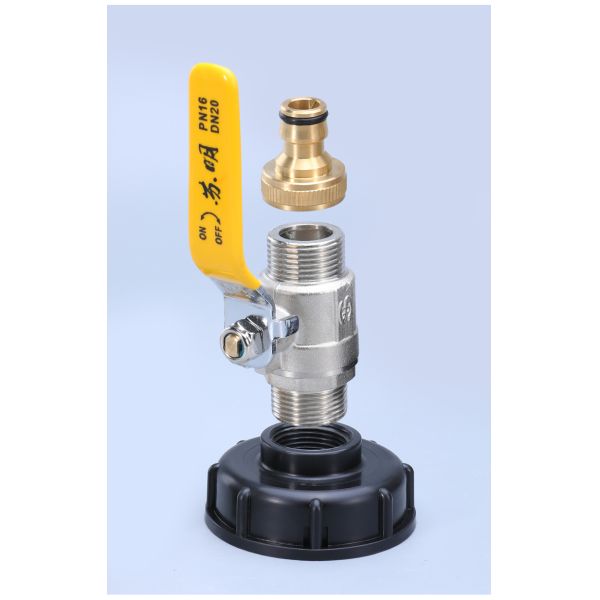 Garden Water Connectors Brass Tap Adapter for IBC Tank Valve Fitting Hose Connector