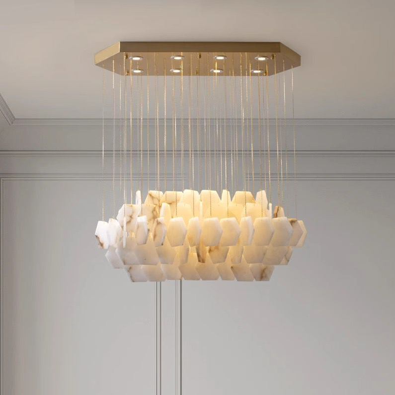 Lámpara de colgante de mármol de diseño moderno.