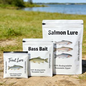 Recyclable Fishing Bait Bag with Customized Printing and Zipper Seal for Secure Bait Packaging