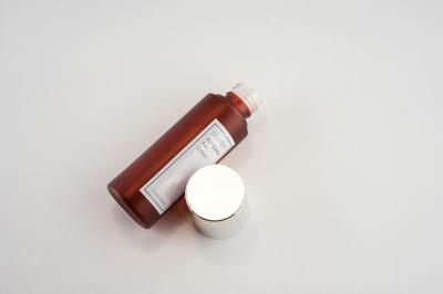 PET Small Empty Beauty Bottles / Luxury Amber Plastic Pump Bottles