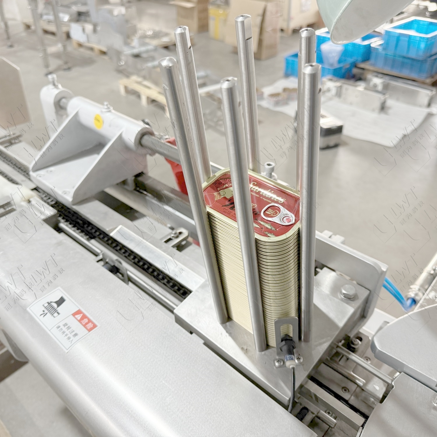 Industrial Fully Automatic Sardine Canning Production Line 200 CPM SUS304 Stainless Steel Modular Design