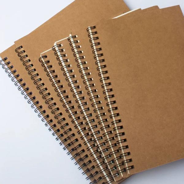 Cuaderno de papel de Kraft espeso de estilo retro de impresión simple