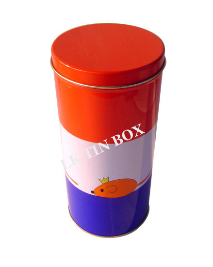 Metal Cat Dog Food Storage Tin Box Packaging , Cookies In A Tin Can