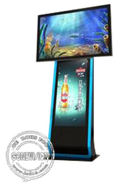 Exhibición digital de la señalización del quiosco multifuncional horizontal o vertical del monitor que hace publicidad de 500cd/del ² de M