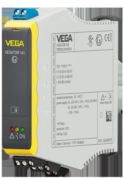 VEGATOR 141 Single-channel control unit for point level detection Transfer of 4 ... 20 mA signal for point level detection