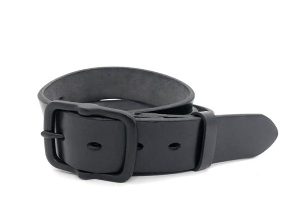 Classic Mens Cowhide Belt With Print Logo / Casual Black Belt Wear Resistant
