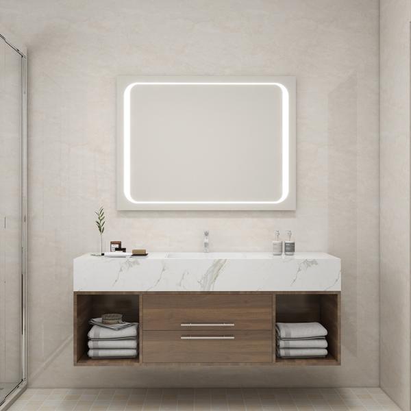 Impact de la marque Attention réfléchie Effect améliorant Miroir de salle de bain avec lumières Pour l'hôtel