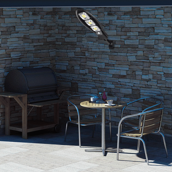 Outdoor 80lm 200w Solar Powered Road Lights PIR Motion Sensor Remote Control