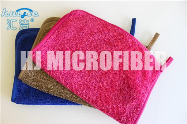 Plain Microfiber Cleaning Cloth , High water absorption and high sewage sunction twisting towel