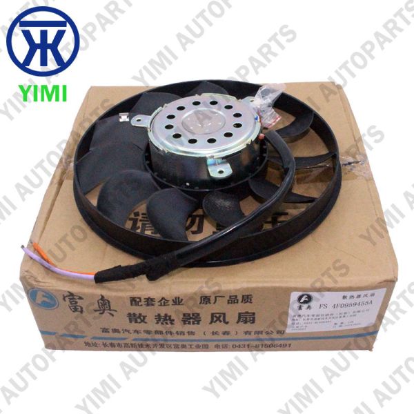 Cooling Radiator Fan 4F0959455A For Audi A6 2005-2012 Electric Fan Assembly