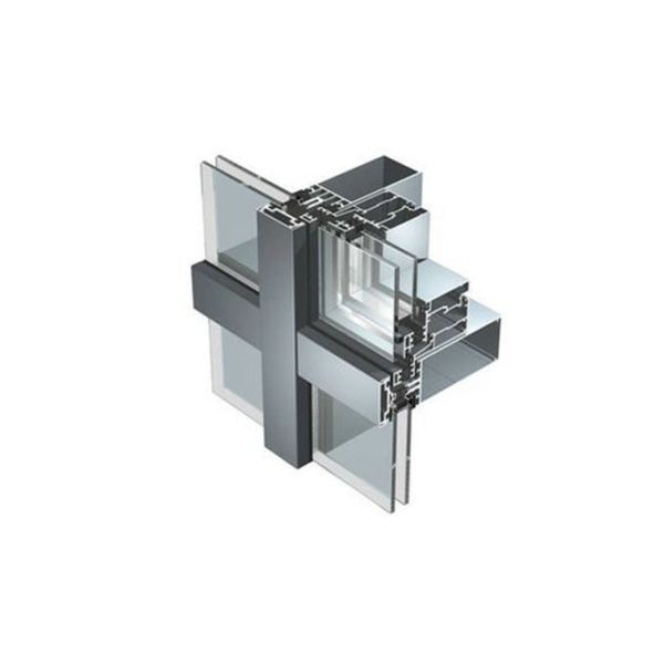 Frameless Aluminum Curtain Walls Sealed Insulation Frosted Glass