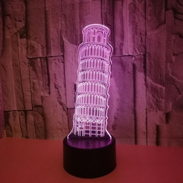 Custom building shape La Tour Eiffel Eiffel Tower 3D Night Lights USB Powered LED Vision Lights Gift 3D Small Table Lamp