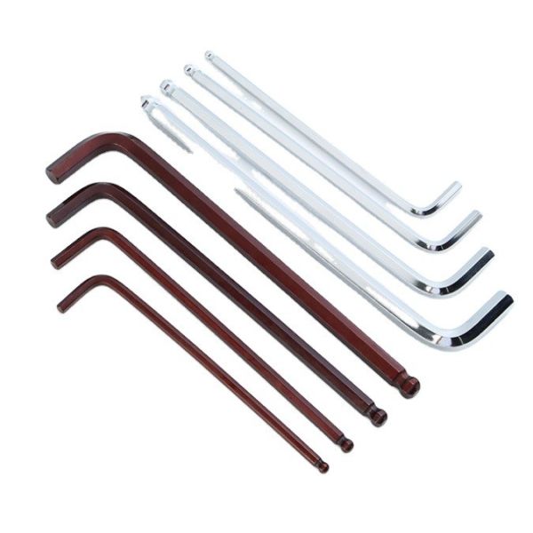 Chrome-plating Allen Hex Key Z and L Type Wrench 1.5mm 2mm 2.5mm 3mm 4mm 5mm 6mm 8mm 10mm for OBM Support Taily OEM Silver