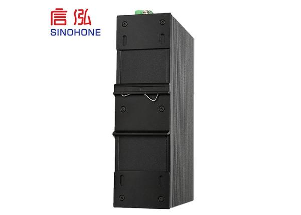 Black Din Rail Gigabit Ethernet Switch 4 1000m Sfp Fx Ports + 8 10/100/1000m Tx Ports