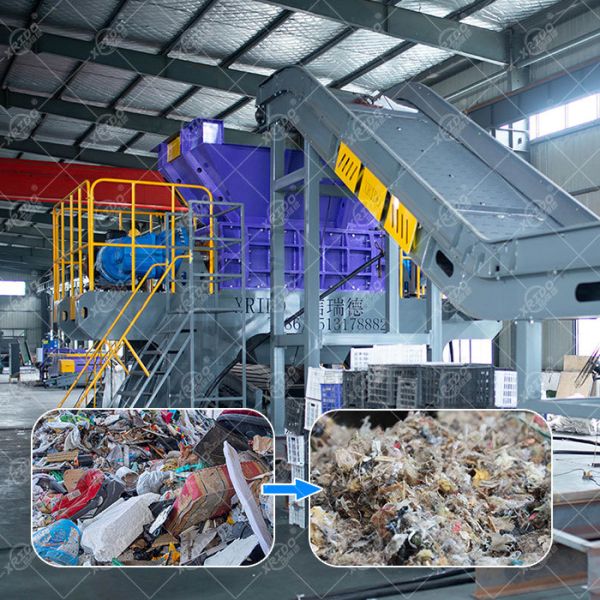 Automatic Waste Shredder Machine for Industrial Solid Waste Disposal