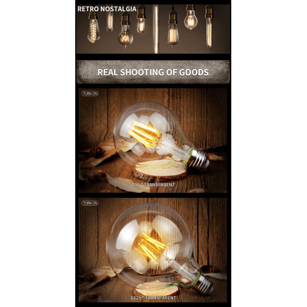 St64 Antique Bulb LED Bulb Retro Tungsten Bulb with E27 Screw