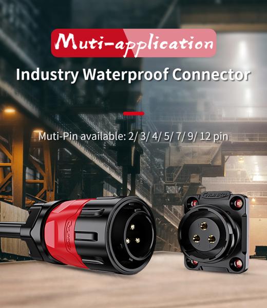 Cnlinko YM 24 2 Pin Plastic Circular Single Hole Waterproof Aviation Plug Connector Male and Female Socket Industrial Connectors