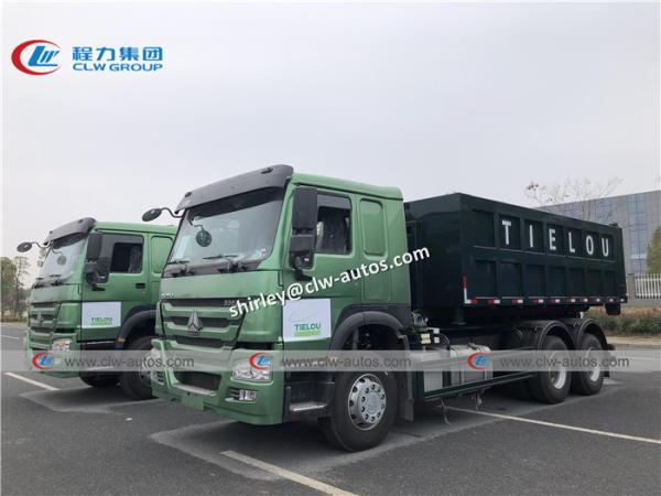 Rolo de Sinotruk Howo 336hp 20m3 no rolo fora do caminhão de lixo