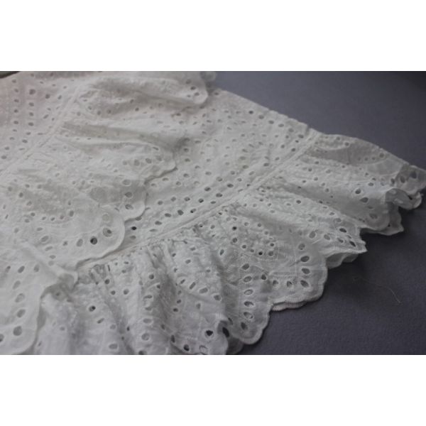 Cotton White Lace Embroidered Dress / Slim Fit Dress For Ladies Sexy Style