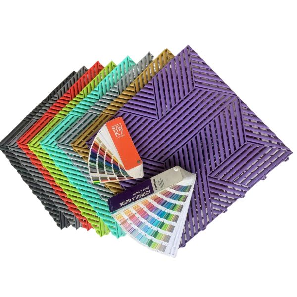 Muestras gratuitas nuevo Patentado 3d cubos de piso de garaje azulejos de piso entrelazado alfombra para almacén