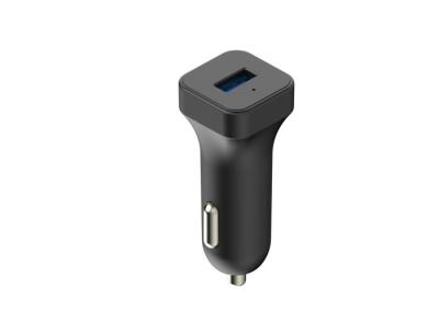 Único USB preto no carregador 5V 2.4A 12W 2400ma de alta velocidade do carro