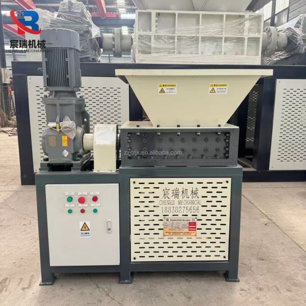 CE Certified Mini Twin Shaft Shredder | PLC Automatic Reverse Shredder